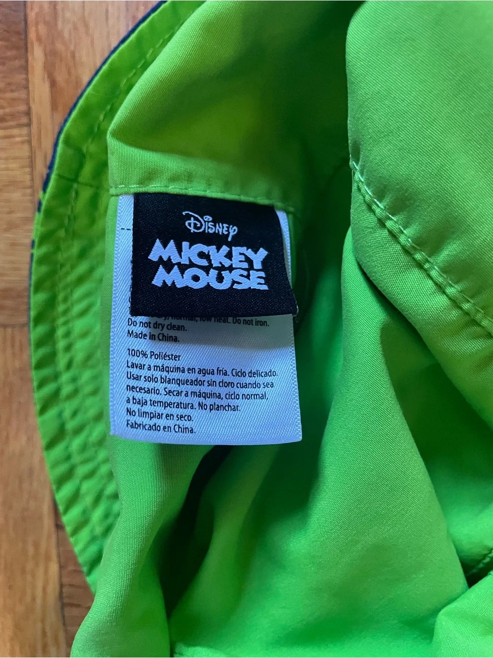 Disney Blue & Green Mickey Mouse Toddler Swim Bucket Hat